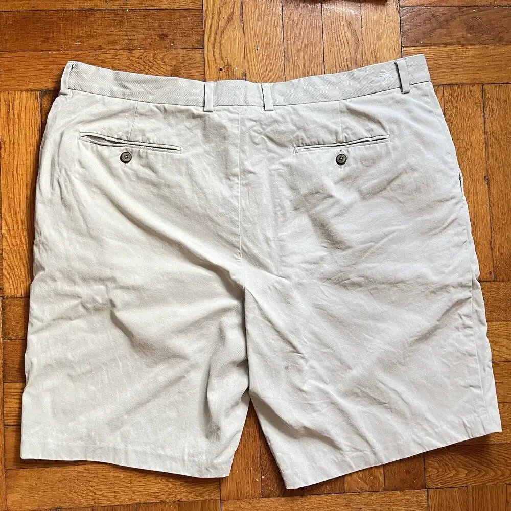 Tommy Bahama Shorts Mens 40 Khaki Tan Silk Blend Casual Golf Vacation Preppy - Picture 4 of 12